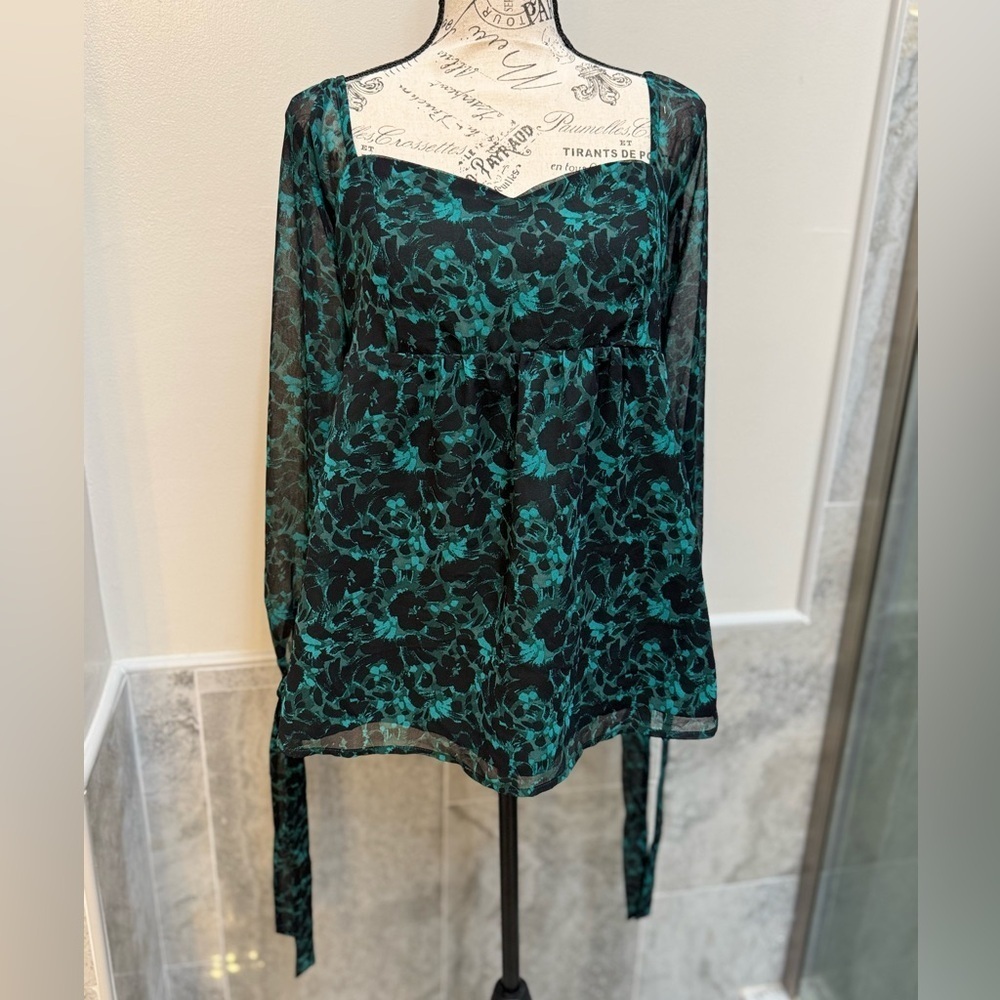 Maternity Floral Sheer Women's Top